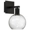 Access Lighting Port Nine Burgundy, Burgundy LED Wall Sconce, Matte Black Finish, Seeded Glass 63145LEDD-MBL/SDG - alternate 1
